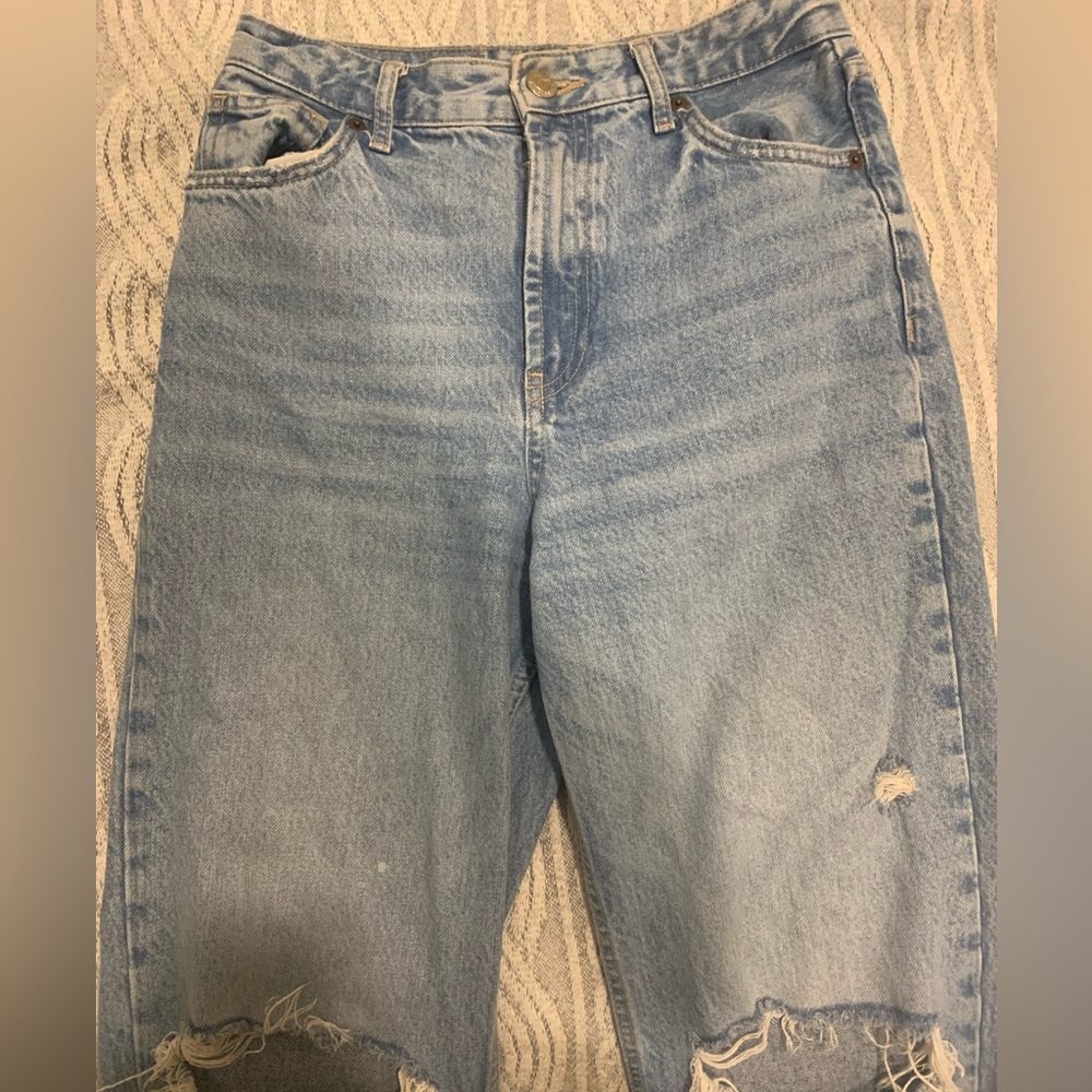 Zara Blue Wide Leg Jeans Size 4